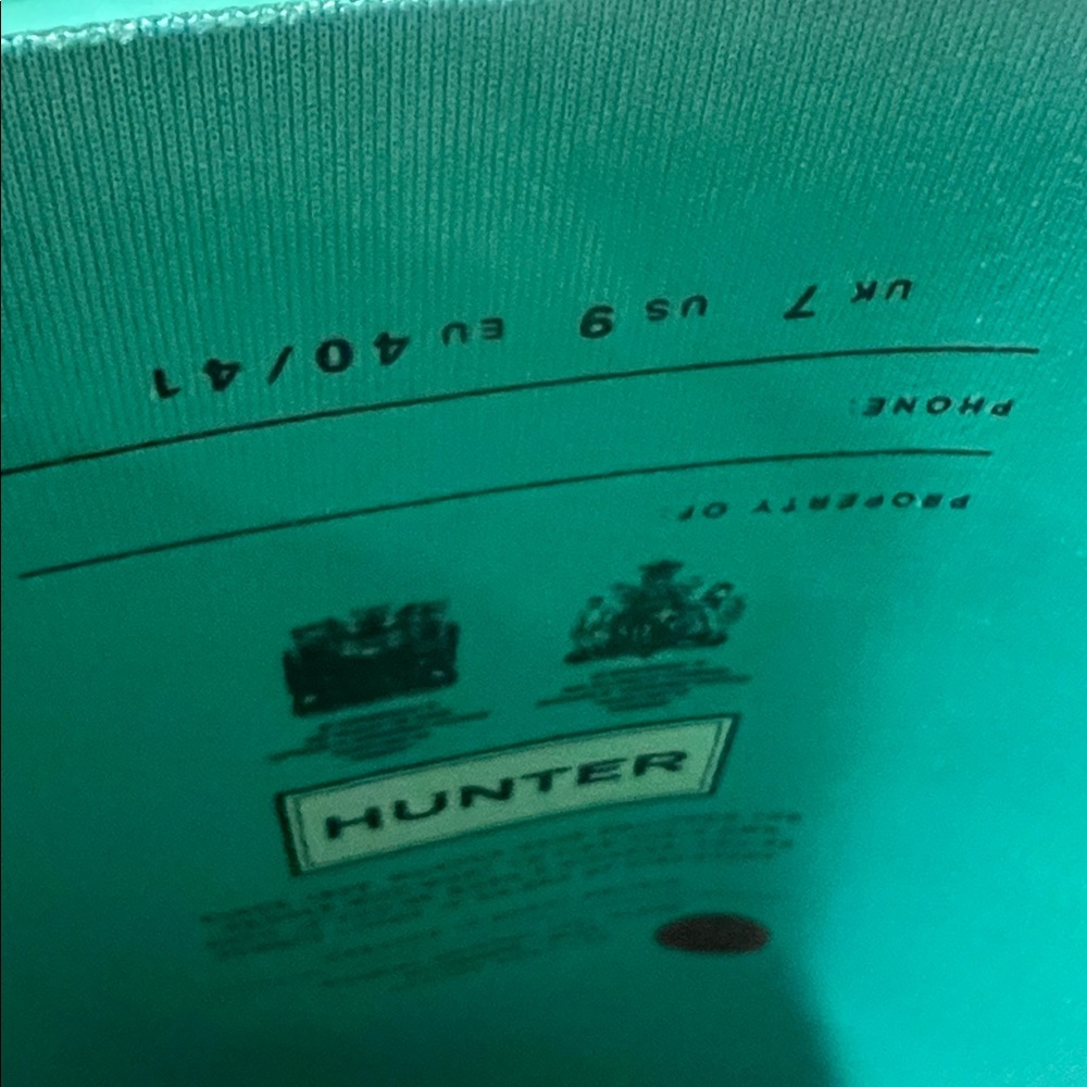 Hunter Tall Gloss Rain Boots in Turquoise - Picture 2 of 13
